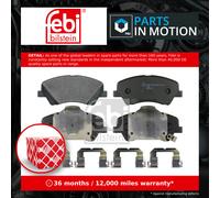 Brake Pads Set fits HYUNDAI i20 GB 1.2 Front 2015 on G4LA 58101C8A10 58101C8A60