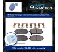 Brake Pads Set fits HYUNDAI i10 PA 1.1 Front 07 to 13 G4HG Blue Print 581010XA01