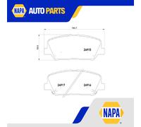 Brake Pads Set fits HYUNDAI i30 GD 1.4 Front 2012 on Brembo 581012MA00 Quality