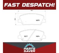 Brake Pads Set fits HYUNDAI i30 GD 1.6D Front 2011 on D4FB Brembo 581012MA00 New