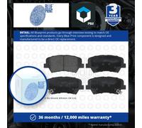 Brake Pads Set fits HYUNDAI i30 GD Front 1.4 1.6 1.4D 1.6D 2011 on Blue Print