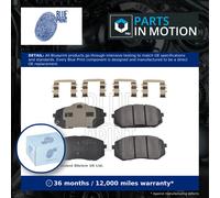 Brake Pads Set fits HYUNDAI ix35 2.0D Front 10 to 15 D4HA Blue Print 581012SA51
