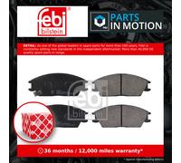 Febi 16683 Brake Pad Set Fits Hyundai