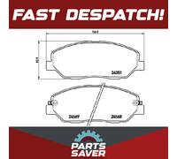 Brake Pads Set fits HYUNDAI SANTA FE Mk2 2.7 Front 06 to 09 G6EA Brembo Quality