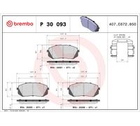 Brake Pads Set fits HYUNDAI TUCSON TL 2.4 Front 19 to 20 G4KJ Brembo 58101C2A10