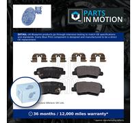Brake Pads Set fits HYUNDAI TUCSON TL Rear 1.6 2.0 1.7D 2.0D 15 to 16 Blue Print