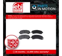 Brake pads Front Axle 116277 FEBI BILSTEIN for ISUZU RODEO I D-MAX II