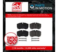 Brake Pads Set fits IVECO DAILY Mk4 3.0 Rear 07 to 11 F1CE0441A 002991667 Febi