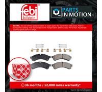 FEBI 116257 BRAKE PAD SET DISC BRAKE Rear