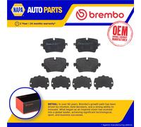 Brake Pads Set fits JAGUAR F TYPE X152 5.0 Rear 2012 on Brembo C2D49907 C2D60941