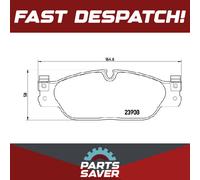 Brake Pads Set fits JAGUAR S TYPE X200 4.2 Front 02 to 07 Brembo C2C15990 New
