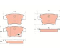 Brake pads GDB1665 TRW for FORD JAGUAR