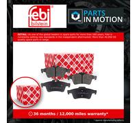 febi bilstein 16718 brake pads (Set of 4) (rear axle)