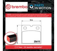 Brake Pads Set fits JAGUAR XKR X150 4.2 Rear 06 to 14 Brembo C2C13800 T2R16102