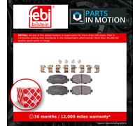 febi bilstein Brake Pad Set 116368 with fastening material, 1 unit