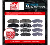 Brake Pads Set fits FIAT FREEMONT 345 3.6 Front 11 to 15 ERB K68144163AA Febi
