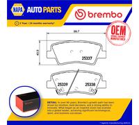 Brake Pads Set fits KIA CARENS Mk4 1.6 Rear 2013 on G4FD Brembo 58302A4B60 New