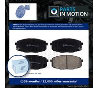 Brake Pads Set fits KIA CARENS Mk2 2.0D Front 2002 on D4EA Blue Print oK2JA3328Z