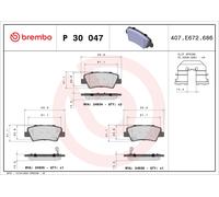 Brake Pads Set fits KIA OPIRUS GH 3.8 Rear 2006 on G6DA Brembo 583022HA51 New