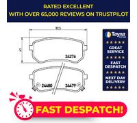 Brake Pads Set fits KIA PICANTO SA 1.1 Rear 04 to 11 With ABS G4HG Brembo New