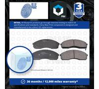 Brake Pads Set fits KIA PREGIO TB 2.7D Front 2003 on J2 Blue Print oK56A3323Z