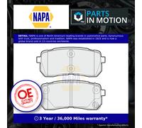 Brake Pads Set fits KIA SEDONA Mk2 2.9D Rear 2006 on J3(CRDi) NAPA 583024DA00
