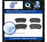 Brake Pads Set fits KIA SELTOS 2.0 Rear 2019 on G4NH Blue Print 583021YA50 New