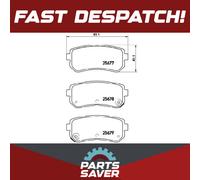 Brake Pads Set fits KIA SELTOS 2.0 Rear 2019 on G4NH Brembo 583021YA50 Quality