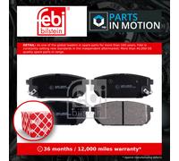 Febi Bilstein 16524 Disc Brake Brake Pad Set Fits Kia Sorento 2.5 CRDi 4WD
