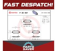 Brake Pads Set fits KIA SOUL AM 1.6D Rear 09 to 14 With ESP D4FB Brembo Quality