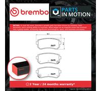 Brake Pads Set fits KIA SOUL Mk2 2.0 Rear 14 to 18 G4NA Brembo 583021YA50 New