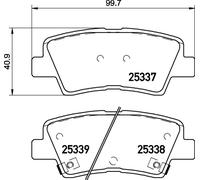 Brake Pads Set fits KIA SOUL Mk2, SK3 2.0 Rear 2014 on Brembo 58302A4B60 Quality