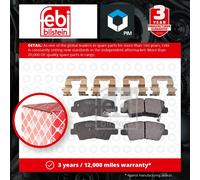 febi bilstein 116301 Brake Pad Set with fastening material, 1 unit