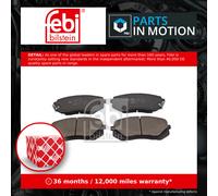 Brake Pads Set fits KIA CARENS Mk3 2.0D Front 2006 on With ABS D4EA 58101D4A15