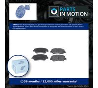 Brake Pads Set fits KIA STONIC YB 1.4 Front 2017 on G4LC Blue Print 58101H8A05