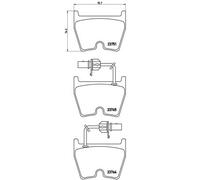 Brake Pads Set fits LAMBORGHINI DIABLO GT 2, SV, VT 5.7 Front 1998 on Brembo New