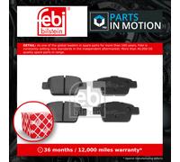 Brake Pads Set fits LANCIA DELTA Mk3 1.4 Rear 10 to 14 198A7.000 71769094 Febi