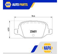 Brake Pads Set fits LANCIA MUSA 350 1.3D Rear 09 to 12 199B1.000 Brembo 71752988