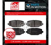 Brake Pads Set fits LANCIA VOYAGER 404 2.8D Rear 11 to 14 ENS K68144209AA Febi