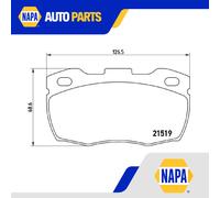Brake Pads Set fits LAND ROVER DEFENDER L316 2.5D Front 90 to 16 Brembo Quality
