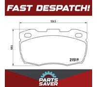Brake Pads Set fits LAND ROVER DEFENDER L316, L317 2.4D Front 06 to 16 Brembo