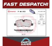 Brake Pads Set fits LAND ROVER DISCOVERY Mk4 3.0D Rear 09 to 18 Brembo LR010664