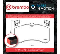 Brake Pads Set fits LAND ROVER DISCOVERY Mk5 3.0D Front 2016 on Brembo LR110084