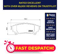Brake Pads Set fits LEXUS GS300 2.0 Rear 2017 on 8AR-FTS Brembo 0446630280 New