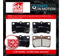 Brake Pads Set fits LEXUS IS250 Mk2 2.5 Rear 05 to 15 4GR-FSE 0446622190 Febi