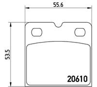 Brembo P02001 Rear Brake Pads Pack of 4