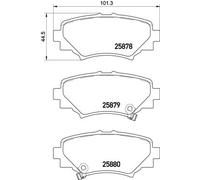 Brake Pads Set fits MAZDA 3 2.0 Rear 13 to 19 Brembo B4Y02648ZA B4Y02648ZB New