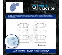 Brake Pads Set fits MAZDA 3 BP 1.8D Front 2019 on Blue Print BCYA3328ZA Quality
