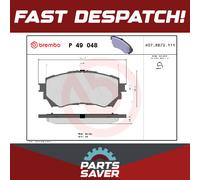 Brake Pads Set fits MAZDA 6 GJ 2.0 Front 2012 on Brembo G4YA3328Z GVYB3328Z New