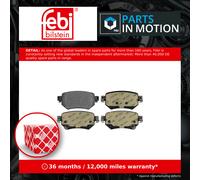 Febi Bilstein Brake Pad Set 170664 Rear for Mazda 6 2012-2020 2.0/2.2/2.5